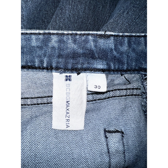 BCBG Maxazria Jeans Women's Size 30 Blue Black Mid Rise 5-Pkt Straight Leg Jean - Picture 8 of 8